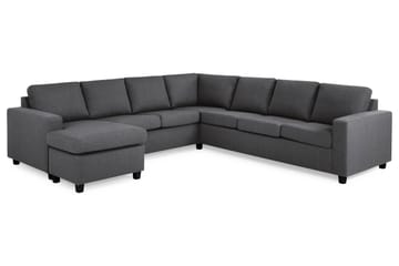 Crazy 6-sits Vänstervänd U-formad Large Hörnsoffa med divan i Tyg - Mörkgrå - Möbler - Soffa - Hörnsoffa - Hörnsoffa med divan