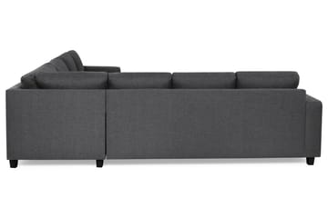 Crazy 6-sits Vänstervänd U-formad Large Hörnsoffa med divan i Tyg - Mörkgrå - Möbler - Soffa - Hörnsoffa - Hörnsoffa med divan