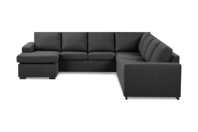 Crazy 6-sits Vänstervänd U-formad Large Hörnsoffa med divan i Tyg - Mörkgrå - Möbler - Soffa - Hörnsoffa - Hörnsoffa med divan