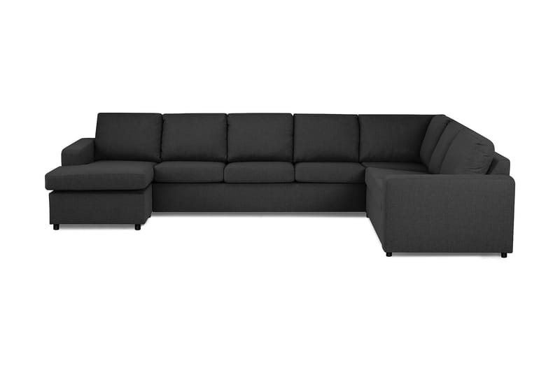 Crazy 6-sits Vänstervänd U-formad X-Large Hörnsoffa med divan i Tyg - Antracit - Möbler - Soffa - Hörnsoffa - Hörnsoffa med divan