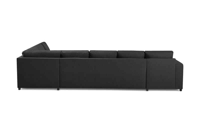 Crazy 6-sits Vänstervänd U-formad X-Large Hörnsoffa med divan i Tyg - Antracit - Möbler - Soffa - Hörnsoffa - Hörnsoffa med divan