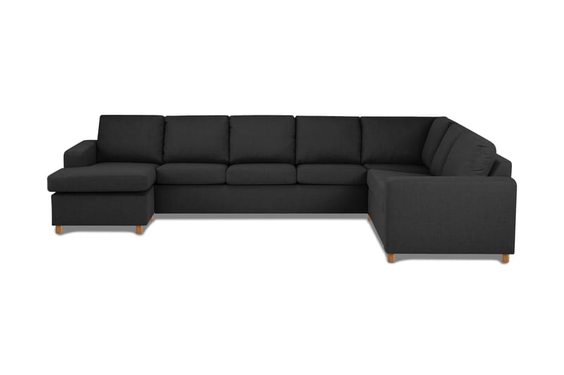 Crazy 6-sits Vänstervänd U-formad X-Large Hörnsoffa med divan i Tyg - Antracit - Möbler - Soffa - Hörnsoffa - Hörnsoffa med divan