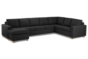 Crazy 6-sits Vänstervänd U-formad X-Large Hörnsoffa med divan i Tyg - Antracit - Möbler - Soffa - Hörnsoffa - Hörnsoffa med divan