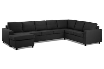 Crazy 6-sits Vänstervänd U-formad X-Large Hörnsoffa med divan i Tyg - Antracit - Möbler - Soffa - Hörnsoffa - Hörnsoffa med divan