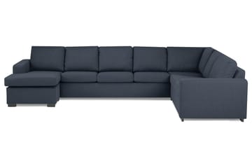 Crazy 6-sits Vänstervänd U-formad X-Large Hörnsoffa med divan i Tyg - Blå - Möbler - Soffa - Hörnsoffa - Hörnsoffa med divan
