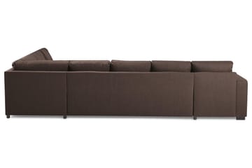 Crazy 6-sits Vänstervänd U-formad X-Large Hörnsoffa med divan i Tyg - Brun - Möbler - Soffa - Hörnsoffa - Hörnsoffa med divan