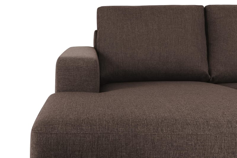 Crazy 6-sits Vänstervänd U-formad X-Large Hörnsoffa med divan i Tyg - Brun - Möbler - Soffa - Hörnsoffa - Hörnsoffa med divan
