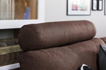 Crazy 6-sits Vänstervänd U-formad X-Large Hörnsoffa med divan i Tyg - Brun - Möbler - Soffa - Hörnsoffa - Hörnsoffa med divan