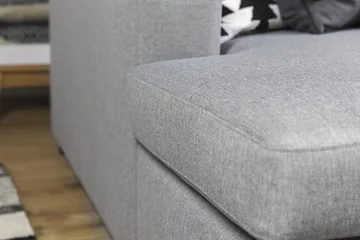 Crazy 6-sits Vänstervänd U-formad X-Large Hörnsoffa med divan i Tyg - Grå - Möbler - Soffa - Hörnsoffa - Hörnsoffa med divan