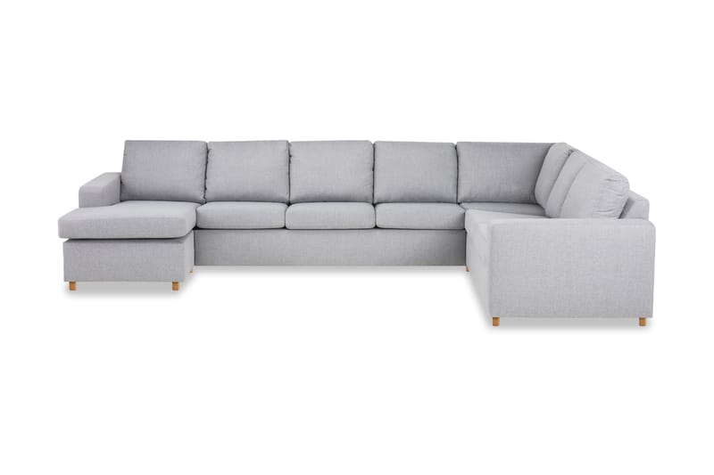 Crazy 6-sits Vänstervänd U-formad X-Large Hörnsoffa med divan i Tyg - Grå - Möbler - Soffa - Hörnsoffa - Hörnsoffa med divan