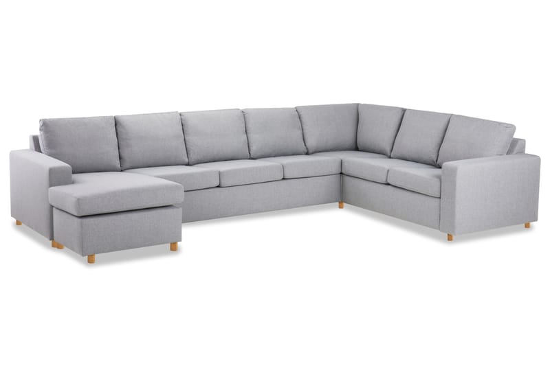 Crazy 6-sits Vänstervänd U-formad X-Large Hörnsoffa med divan i Tyg - Grå - Möbler - Soffa - Hörnsoffa - Hörnsoffa med divan