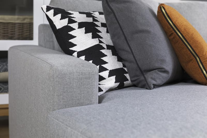 Crazy 6-sits Vänstervänd U-formad X-Large Hörnsoffa med divan i Tyg - Grå - Möbler - Soffa - Hörnsoffa - Hörnsoffa med divan