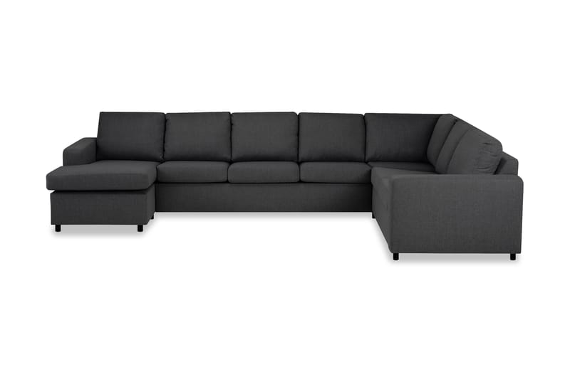 Crazy 6-sits Vänstervänd U-formad X-Large Hörnsoffa med divan i Tyg - Mörkgrå - Möbler - Soffa - Hörnsoffa - Hörnsoffa med divan