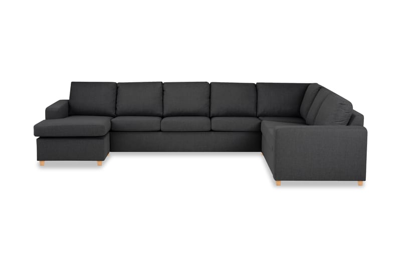 Crazy 6-sits Vänstervänd U-formad X-Large Hörnsoffa med divan i Tyg - Mörkgrå - Möbler - Soffa - Hörnsoffa - Hörnsoffa med divan
