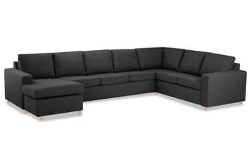 Crazy 6-sits Vänstervänd U-formad X-Large Hörnsoffa med divan i Tyg - Mörkgrå - Möbler - Soffa - Hörnsoffa - Hörnsoffa med divan