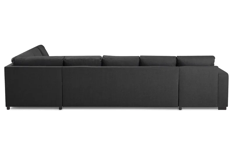 Crazy 6-sits Vänstervänd U-formad X-Large Hörnsoffa med divan i Tyg - Mörkgrå - Möbler - Soffa - Hörnsoffa - Hörnsoffa med divan