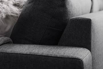 Crazy 6-sits Vänstervänd U-formad X-Large Hörnsoffa med divan i Tyg - Mörkgrå - Möbler - Soffa - Hörnsoffa - Hörnsoffa med divan