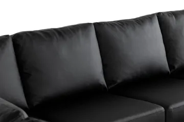Crazy 7-sits Högervänd U-formad XX-Large Hörnsoffa med divan i Konstläder - Svart - Möbler - Soffa - Hörnsoffa - Hörnsoffa med divan