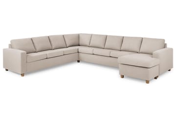 Crazy 7-sits Högervänd U-formad XX-Large Hörnsoffa med divan i Tyg - Beige - Möbler - Soffa - Hörnsoffa - Hörnsoffa med divan