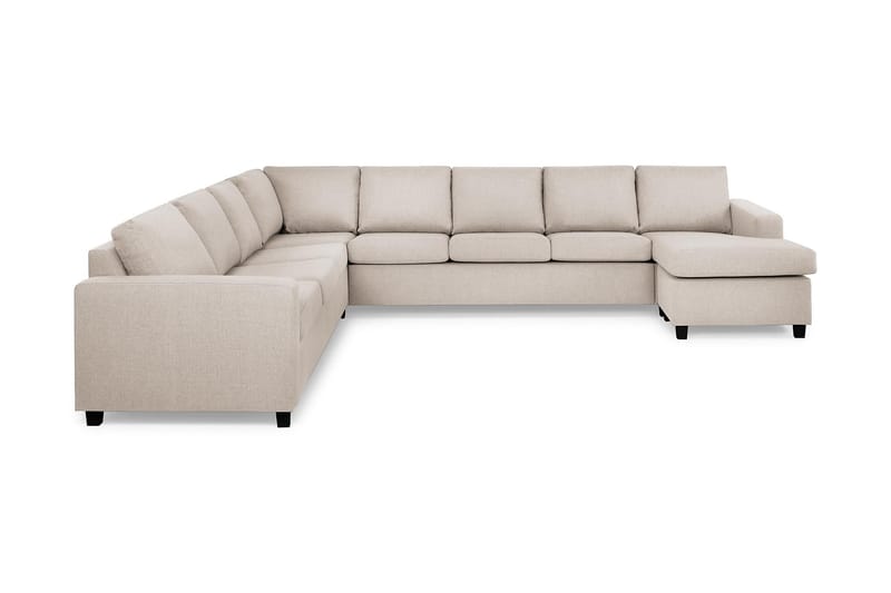 Crazy 7-sits Högervänd U-formad XX-Large Hörnsoffa med divan i Tyg - Beige - Möbler - Soffa - Hörnsoffa - Hörnsoffa med divan