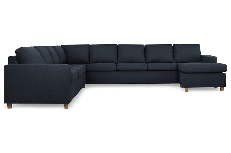 Crazy 7-sits Högervänd U-formad XX-Large Hörnsoffa med divan i Tyg - Blå - Möbler - Soffa - Hörnsoffa - Hörnsoffa med divan