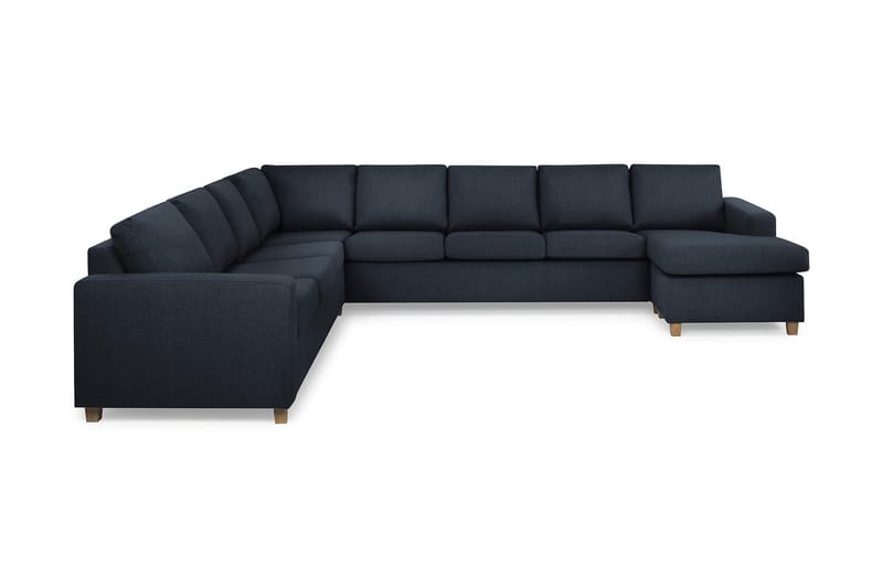 Crazy 7-sits Högervänd U-formad XX-Large Hörnsoffa med divan i Tyg - Blå - Möbler - Soffa - Hörnsoffa - Hörnsoffa med divan