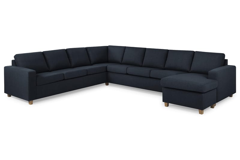 Crazy 7-sits Högervänd U-formad XX-Large Hörnsoffa med divan i Tyg - Blå - Möbler - Soffa - Hörnsoffa - Hörnsoffa med divan