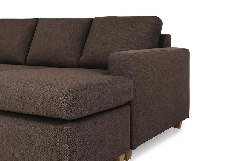 Crazy 7-sits Högervänd U-formad XX-Large Hörnsoffa med divan i Tyg - Brun - Möbler - Soffa - Hörnsoffa - Hörnsoffa med divan
