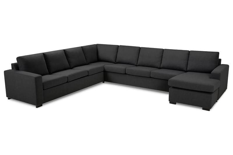 Crazy 7-sits Högervänd U-formad XX-Large Hörnsoffa med divan i Tyg - Mörkgrå - Möbler - Soffa - Hörnsoffa - Hörnsoffa med divan