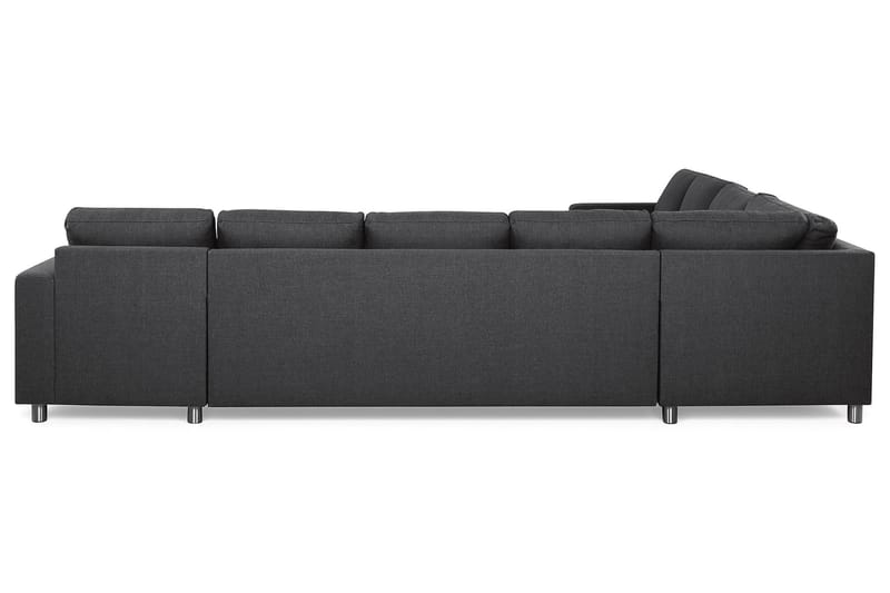 Crazy 7-sits Högervänd U-formad XX-Large Hörnsoffa med divan i Tyg - Mörkgrå - Möbler - Soffa - Hörnsoffa - Hörnsoffa med divan