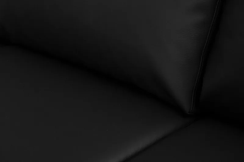 Crazy 7-sits Vändbar L-formad XX-Large Hörnsoffa i Konstläder - Svart - Möbler - Soffa - Skinnsoffa