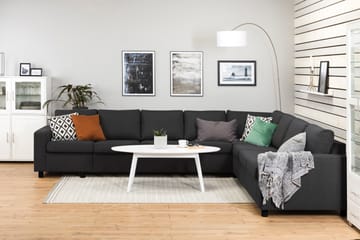 Crazy 7-sits Vändbar L-formad XX-Large Hörnsoffa i Tyg - Antracit - Möbler - Soffa - Hörnsoffa