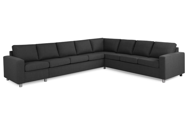 Crazy 7-sits Vändbar L-formad XX-Large Hörnsoffa i Tyg - Antracit - Möbler - Soffa - Hörnsoffa