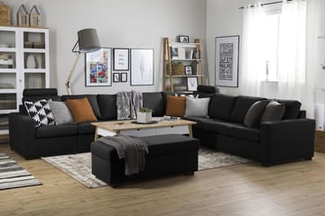 Crazy 7-sits Vändbar L-formad XX-Large Hörnsoffa i Tyg - Antracit - Möbler - Soffa - Hörnsoffa