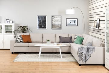 Crazy 7-sits Vändbar L-formad XX-Large Hörnsoffa i Tyg - Beige - Möbler - Soffa - Hörnsoffa