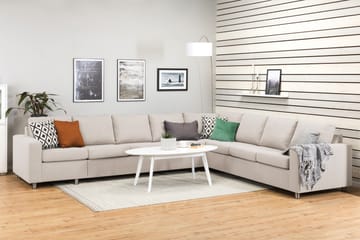 Crazy 7-sits Vändbar L-formad XX-Large Hörnsoffa i Tyg - Beige - Möbler - Soffa - Hörnsoffa