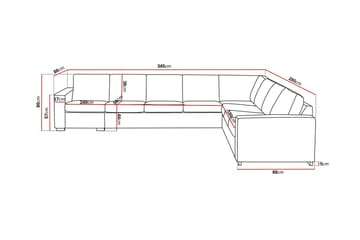 Crazy 7-sits Vändbar L-formad XX-Large Hörnsoffa i Tyg - Beige - Möbler - Soffa - Hörnsoffa