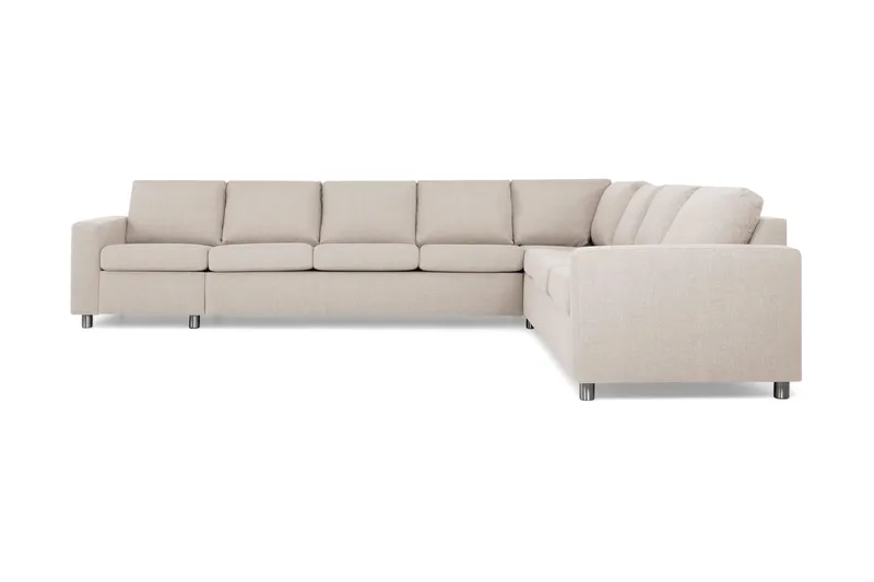 Crazy 7-sits Vändbar L-formad XX-Large Hörnsoffa i Tyg - Beige - Möbler - Soffa - Hörnsoffa