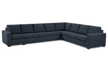 Crazy 7-sits Vändbar L-formad XX-Large Hörnsoffa i Tyg - Blå - Möbler - Soffa - Hörnsoffa
