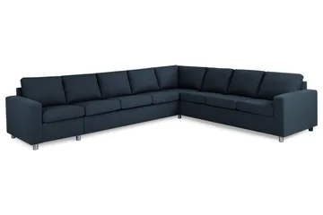 Crazy 7-sits Vändbar L-formad XX-Large Hörnsoffa i Tyg - Blå - Möbler - Soffa - Hörnsoffa