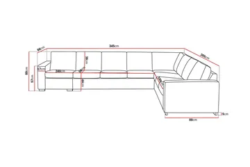 Crazy 7-sits Vändbar L-formad XX-Large Hörnsoffa i Tyg - Blå - Möbler - Soffa - Hörnsoffa