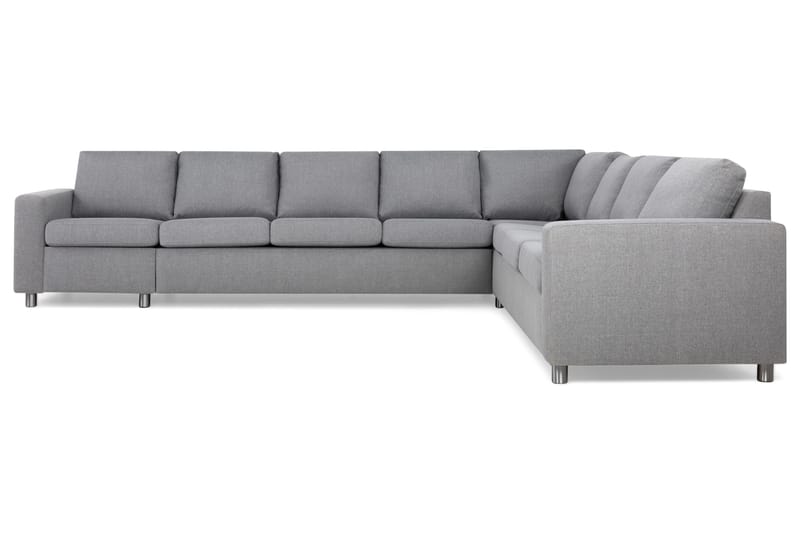 Crazy 7-sits Vändbar L-formad XX-Large Hörnsoffa i Tyg - Grå - Möbler - Soffa - Hörnsoffa