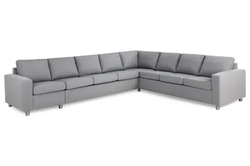 Crazy 7-sits Vändbar L-formad XX-Large Hörnsoffa i Tyg - Grå - Möbler - Soffa - Hörnsoffa