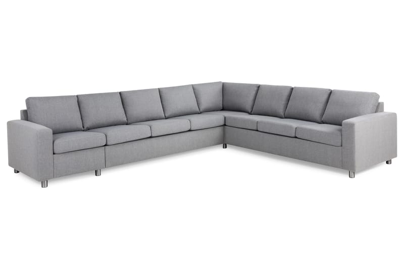 Crazy 7-sits Vändbar L-formad XX-Large Hörnsoffa i Tyg - Grå - Möbler - Soffa - Hörnsoffa