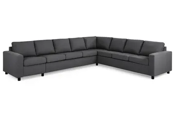 Crazy 7-sits Vändbar L-formad XX-Large Hörnsoffa i Tyg - Mörkgrå - Möbler - Soffa - Hörnsoffa