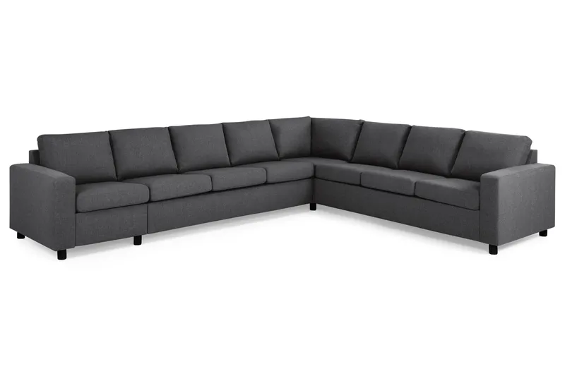 Crazy 7-sits Vändbar L-formad XX-Large Hörnsoffa i Tyg - Mörkgrå - Möbler - Soffa - Hörnsoffa