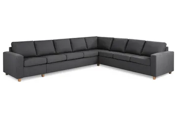 Crazy 7-sits Vändbar L-formad XX-Large Hörnsoffa i Tyg - Mörkgrå - Möbler - Soffa - Hörnsoffa