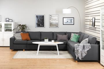 Crazy 7-sits Vändbar L-formad XX-Large Hörnsoffa i Tyg - Mörkgrå - Möbler - Soffa - Hörnsoffa
