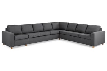 Crazy 7-sits Vändbar L-formad XX-Large Hörnsoffa i Tyg - Mörkgrå - Möbler - Soffa - Hörnsoffa