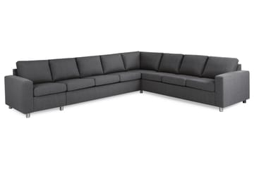 Crazy 7-sits Vändbar L-formad XX-Large Hörnsoffa i Tyg - Mörkgrå - Möbler - Soffa - Hörnsoffa